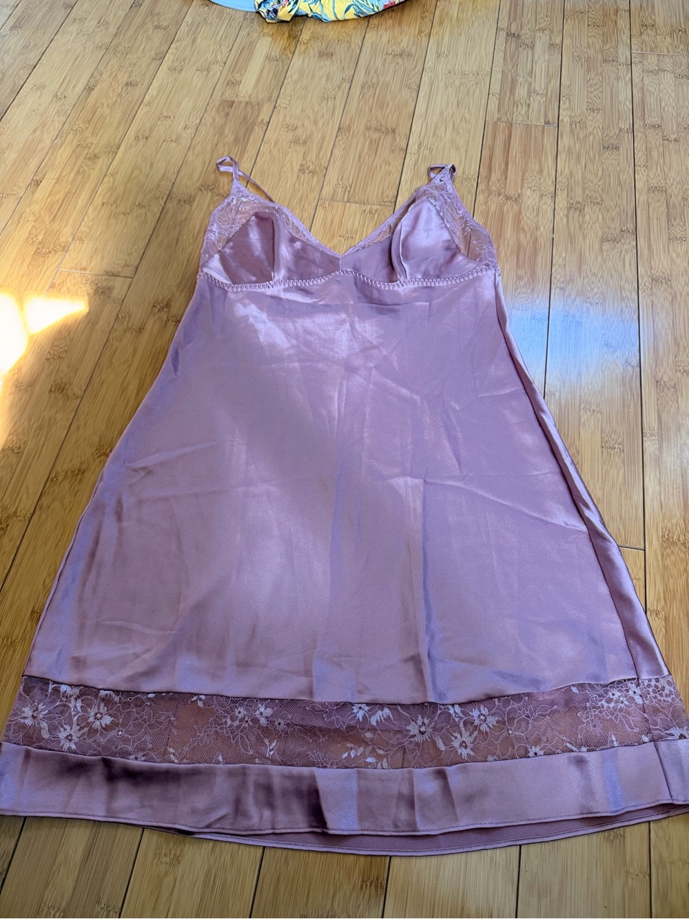 Silky Lace-Trim Slip Dress in Mauve Victoria Secret